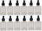 12PCS 1 oz Small Empty Essential Oil Drop Bottle 30ml Square Essence Glass Dropper Bottles Frosted Lab Dropping Serum Container (Matte clear)