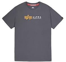Alpha Industries Alpha Label T-Shirt for Men Greyblack