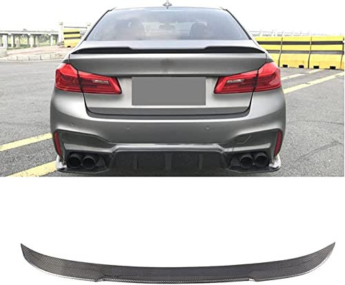 FEHUN Auto Rear Carbon Faser Heckspoiler, für BMW 5 Series G30 G31 Base Sedan M Sport F90 M5 2017-2019 Kofferraumspoiler Ohne Perforation Fahrzeugstabilität Dekoration Accessories