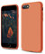 CALOOP Designed for iPhone SE Case 2020/2022, iPhone 8/7 Case, Liquid Silicone Full Body Protective Covered Silky-Soft Anti-Scratch Gel Rubber Slim Shockproof Cover 4.7 inch, Orange