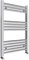 500x800mm Towel Warmer Flat, Wall Mounted Chrome Plated Steel Bathroom Towel Rail Radiator, Suitable for Central Heating, Electric and Dual Fuel