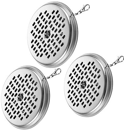 Wanfoou 3 Stücke Mosquito Coil Holder, Tragbarer Mückenspirale Halter Box, Edelstahl Halter für Moskitospirale Behälter Moskito Spulenhalter mit Netzständer und Abdeckung für Familien-Campingreisen