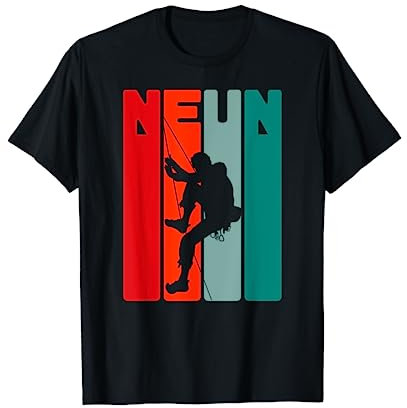 Kletterer Boulderer 9 Jahre Jungen Klettern 9 Geburtstag T-Shirt