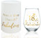 DEARLIVES 18th Birthday Wine Glasses, Gold 17oz Cheers Glasses for Women & Men, Party Decorations