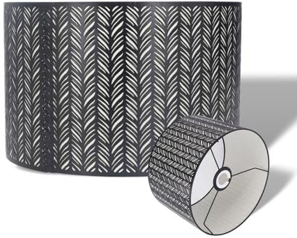 Metall-Lampenschirm, Hohles Muster, Schwarzer runder Metalltisch Lampenschirm, Ersatz-E27-E14-Lichtschirm Für Tisch-/Boden-Deckenleuchte