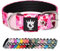 TSPRO Taktisches Hundehalsband, Robustes Halsband für Hunde mit Metallschnallenverschluss, 3,3 cm Breit, Verstellbar und Dick für Kleine Hunde (Camo Rosa S)