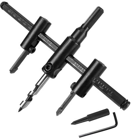 Fresa Circolare Regolabile 30 mm-300mm, Sega a Tazza Regolabile Punta Trapano Punte per Tagliare il legno Resistente per Foro Regolabile Circolare Lavorazione del Legno