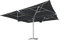 METRO Professional Parasol carré quadruple Tomoko, aluminium/polyester, 4 x 4 m, protection UV, déperlant, anthracite/platine (anthracite/platine)