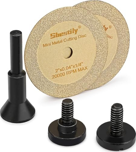 Sbestily Diamond Cutting Wheel 2 Inch Die Grinder Cut Off Wheel for Metal & Stainless Steel, Nuts, Bolts, Screws, Gypsum, Ceramic, Glass, PVC Pipe, Rotary Tool Drill Cutter Attachment