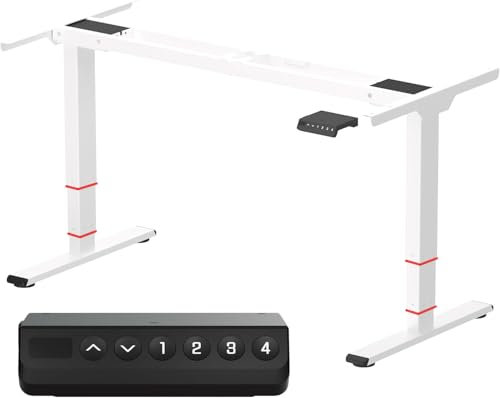 SANODESK Höhenverstellbarer Schreibtisch Gestell EC5 Plus mit 2 starken Motoren 3-stufige tischgestell höhenverstellbar mit 4 Memory-Steuerung passt für alle gängigen Tischplatten