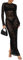 Betrodi Women Vintage Y2k Lace Maxi Dress Long Sleeve See Through Mesh Bodycon Dress Floral Lace Maxi Long Slip (A51 Black, M)