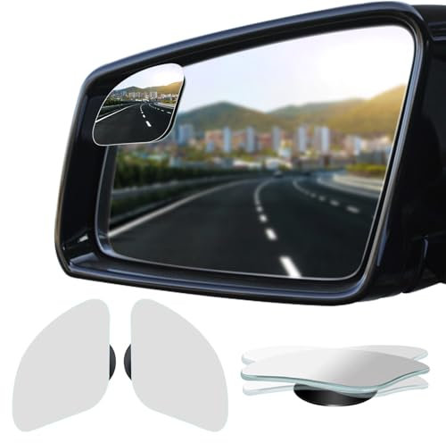 Ampper Blind Spot Mirror, rahmenloser HD Glas Konvex Weitwinkel Stick auf Rückspiegel Blindspot Spiegel für Auto Seitenspiegel Blind Spot (Fan, Small, Pack of 2)