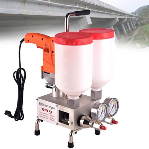 DPLXQPP Hochdruck Bodenfugenmaschine, Fußbodenfugenmaschine Einspritzpumpe Haus Dachverfugung Injektionspumpe Maschine für Betonrisse Leckage Reparatur in Wasser Pool