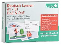 LarDo Tarjetas educativas | Alemán como segundo idioma | Aprendizaje de verbos irregulares | Adultos | Niveles A1-B1 DaZ & DAF