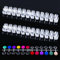 Prasacco 240Pcs Round False Nail Display Tips Clear Nail Art Color Display Chart with Adhesive Sticker Nail Display Card Sticks Nail Color Swatches for Nail Polish Training Practicing Color Displaying
