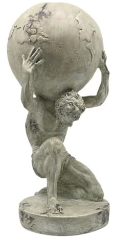 KESOTO Statue Tragen Die Welt Statue Antike Sisyphus Statue Figurine Desktop Skulptur Statue Figur Statue