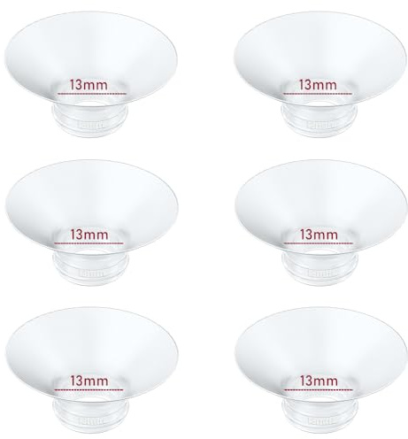 Flange Insert 13mm Compatible with Momcozy M5/M6/M9/Air1/W1/S12 pro/S9 pro/V1 pro/V2 pro Breast Pump Replacement Accessories, for Momcozy Flange Inserts Replacement Parts,6 Piece Set-13mm