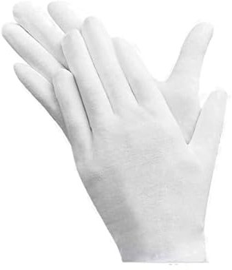 SUNLUX Guanti in cotone bianco taglia M confezione da 12 paia
