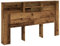 vidaXL headboard cabinet bookcase wall bed - engineered wood/brown/180x19x103.5cm modern bedroom furniture