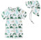 Bañador Bebe Niño Niña, Bañador Bebe Niño Protección UV 50, Traje De Baño Bebe con Gorro, Camiseta Solar Bebe Fato Baño UV, Dinosaurio Verde 1-2 Años