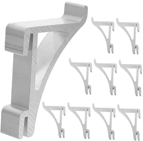 HOMSFOU 10stücke Teiliges Aluminium Kühlschrank Regalhalterung Stabile Gefrierfach Stützklemmen Polierte Oberfläche Für Sichere Handhabung Einfach Zu Montieren Langlebig Und Bruchsicher Pr