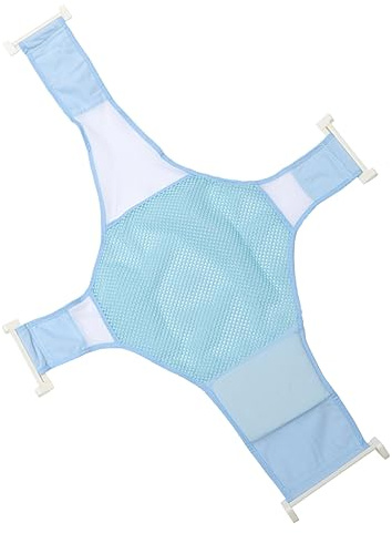 Babybadewannensitz Stütznetz für Neugeborene, Verstellbar, Rutschfest | 1 Stück, Kreuz Design, Pp und Stoff, für Babybadewanne, Vielseitig Einsetzbar, Stabile Schnalle