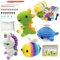 WDKXCN Häkelset für Anfänger, 4 Tiere Häkeln für Anfänger Set mit Häkelnadeln & Garn, Häkeln Kinder mit Detaillierten Video, Crochet Set für Erwachsene Kinder Geschenk (Biene,Einhorn,Dinosaurier,Wal)