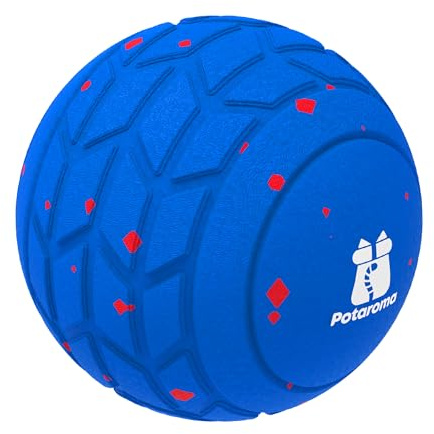 Potaroma selbstrollender Hundeball aus E-TPU, 3 Modi, 8,1 cm | USB-aufladbarer automatischer Hüpfball, interaktives Bewegungsspielzeug für kleine, mittelgroße und große Hunde