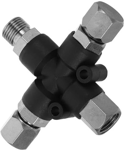 VILLFUL Airbrush-luftschlauchverteiler Mit 1/8 Für Kompressor Und Airbrush-pumpenanschluss Einfache Installation Und Auslaufsichere Verbindung