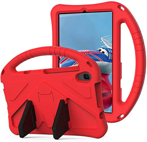 Kids Case for Lenovo Tab M8 HD / M8 2nd Gen / M8 FHD / M8 3rd Gen Tablet TB-8505F/TB-8506F/ TB-8705F, Shockproof Handle Stand Anti-Slip Grip Cover w/shoulder strap (Red)