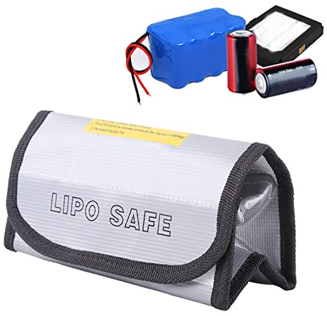 Culnflun RC Lipo Safo Battery Guard Ladungsschutzbag, 185x75x60mm Explosionssicherer Sack -Beutelschutz, feuerfeste Hochtemperaturbeständige Speicherung