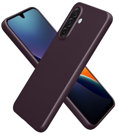 kwmobile Handyhülle für Samsung Galaxy A17 4G / 5G Hülle - Silikon Case metallisch schimmernd - Schutzhülle Cover - Metallic Brombeere
