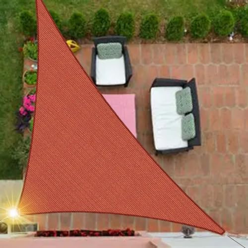 Dreieckiges Sonnensegel, 6 x 6 x 6 m, UV-Blockdach, wasserdurchlässig & UV-beständig, Markise für Terrasse, Garten, Pera, perfekter Sonnenschutz im Freien