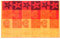 Gözze - Strandtuch, 100% Baumwolle, Seesterne, 100 x 160 cm - Rot/Gelb