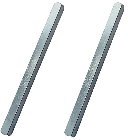 7mm x 80mm Door Windows Handles Spindle Zinc Finish (Pack of 2)