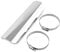 Keenso Auspuff Hitzeschutzblech, Universal 50mm-70mm Auspuffrohr Hitzeschild Auspuff Schalldämpfer Hitzeschutz Abdeckung für Motorrad, Chopper, Cruiser (Silber)
