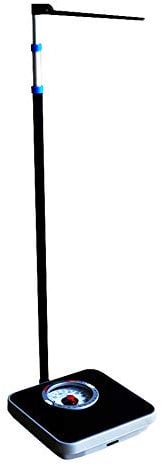 Mechanische Personenwaage, Mit abnehmbarem Messstab, Physikalisch-mechanische Waage, Medizinische Gesundheitswaage, Größen- und Gewichtswaage, Großes Zifferblatt, 120 kg / 190 cm