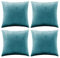 GIGIZAZA Samt Kissenbezug 50x50 cm Kissenbezüge Dekokissen Kissenhülle für Sofa Wohnzimmer Schlafzimmer Blaugrün 4er Pack