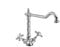 Balterley Kitchen Tap with Dual Crosshead Handles, Mono Kitchen Mixer Tap, Chrome Mono Mixer Taps for Sink, French Classic Design Taps for Sink - 190 x 230 x 240mm (Chrome)