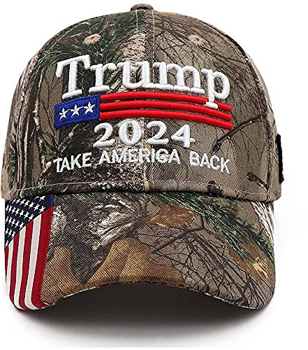 Trump 2024 Hut Donald Trump Hat 2024 MAGA Keep America Great Hat Camo USA Bestickte Verstellbare Baseball Cap, Take America Back-Camo, Einheitsgröße