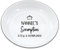 aztex Personalised Enamel Favourite Food Bowl, White Base, Grey Trim