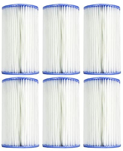 Intex 29005E - Cartuccia di ricambio per pompa Dacron per piscina, tipo B, facile da pulire, confezione da 6
