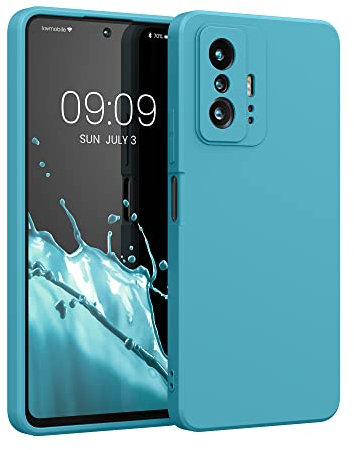 kwmobile Case Compatible with Xiaomi 11T / 11T Pro Case - Slim Protective TPU Silicone Phone Cover - Ocean Blue