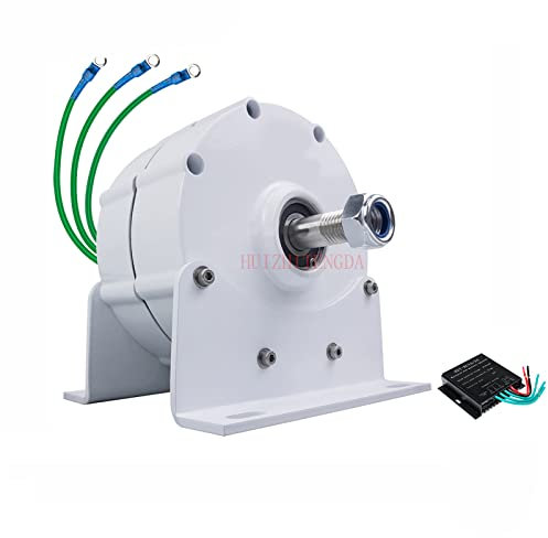 HUIZHITENGDA Generador De Imán Permanente,220V 12V 24V 48V 12000W Alternador Síncrono De 3 Fases con Controlador para Uso En Fábrica En El Hogar (Blanco),220v