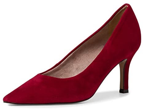 Tamaris Damen Pumps Leder Stilettoabsatz; RED/rot; 39 EU