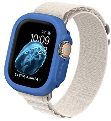 RhinoShield Bumper Case Compatible with Apple Watch Ultra 3 / Ultra 2 / Ultra [49 mm] | Slim Protective Cover - Lightweight, Shock Absorbent, Non-Slip - Cobalt Blue