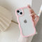 QLTYPRI Compatible with iPhone 11 Pro Max Case, Cute Curly Wave Frame Clear Case for Girls Women, Transparent Soft Silicone TPU Bumper Shockproof Protective Phone Cover for iPhone 11 Pro Max - Pink