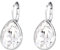 XUPING Kristall Tropfen Ohrringe für Damen Ohrringe Silber Creolen Hängend Weiß Strass Hypoallergenic Jewelry（White）