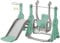 BTM 4-in-1 Children's Slide with Basketball Stand, Climbing Ladder, Swing, Garden Slide for Indoor and Outdoor Use