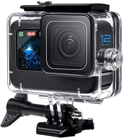 Vkesen 60M Wasserdicht-Schutzgehäuse für GoPro Hero 13/12/11/10/9 Black, AC-29 Wasserdichtes-Gehäuse für Hero 13/12/11/10/9 Black, Unterwasser-Zubehör für GoPro Hero 13/12/ 11/10/9 Action Kameras